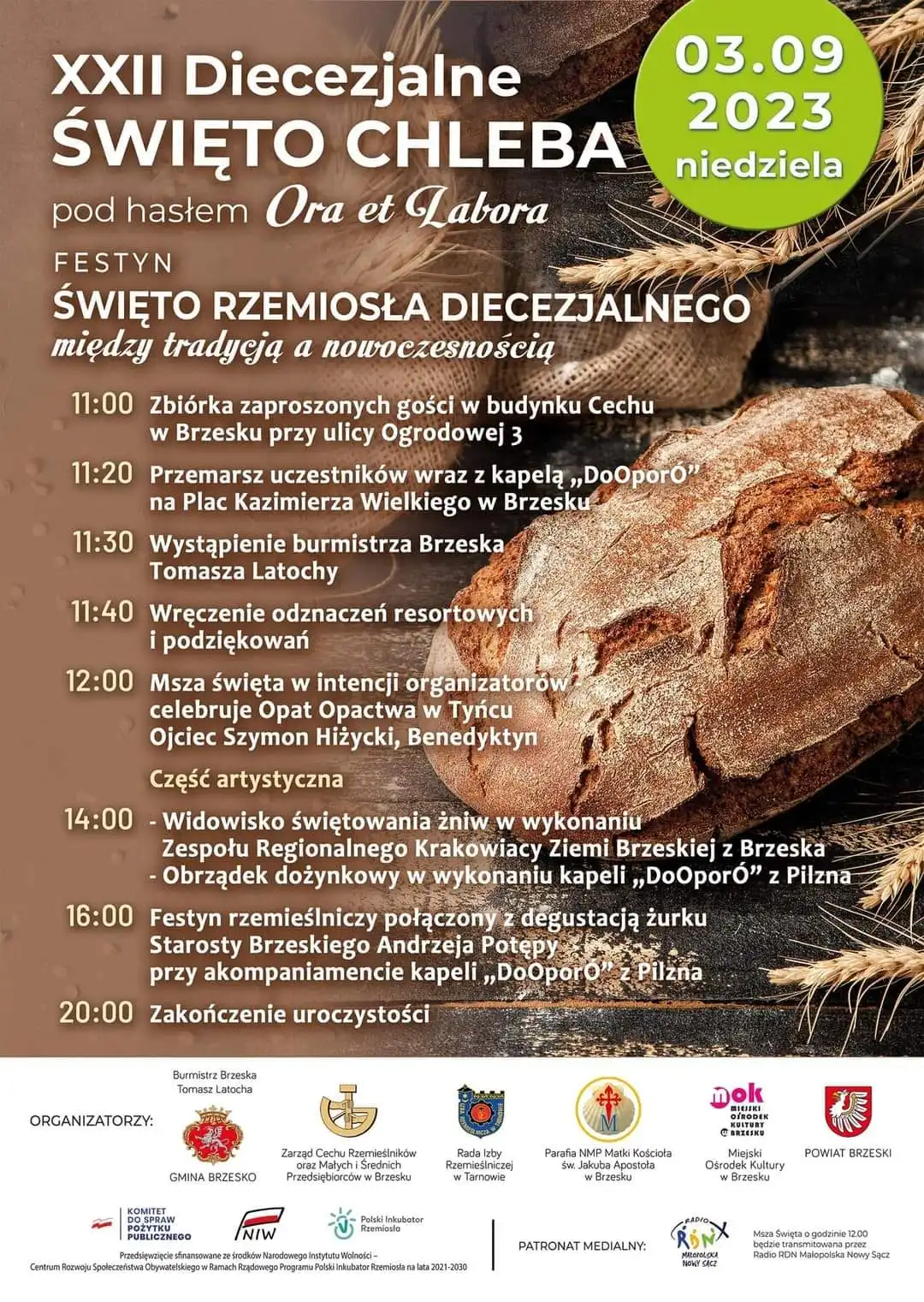 plakat XXII Diecezjalne Święto Chleba